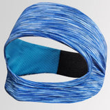 Bandeau anti-transpiration meta quest bleu et blanc marbré avec doublure perforée pour accessoires meta quest 3