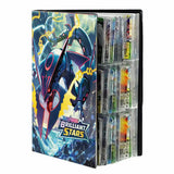Album pour cartes pokémon noir et bleu avec pochette transparente montrant zekrom de sword & shield brillant stars