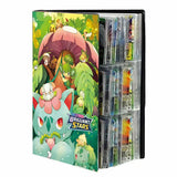 Album pour 540 cartes pokémon avec artwork vibrant vert et rose featuring bulbasaur ivysaur et venusaur en forêt