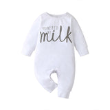 Soft cotton romper with alphabet print (Concealed snaps)