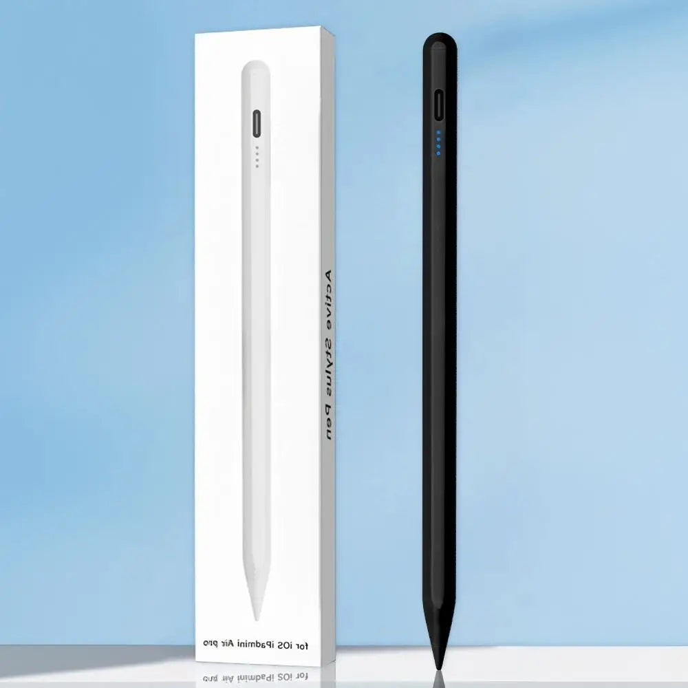Stylet emtra apple pencil ipad 2018-2023 noir mat avec port de chargement près du sommet