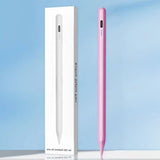 Stylet emtra apple pencil ipad 2018-2023 rose avec finition lisse et port de charge usb-c près du sommet
