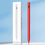 Stylet emtra apple pencil ipad rouge à finition mate avec port de charge usb-c pour ipad 2018-2023
