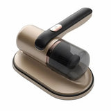 Aspirateur puissant anti bactéries gold avec poignée noire et chambre transparente pour collecte des poussières