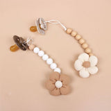 White silicone pacifier clip | Esther Bébé