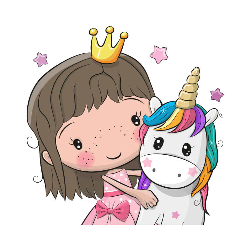 Autocollant Mural Licorne