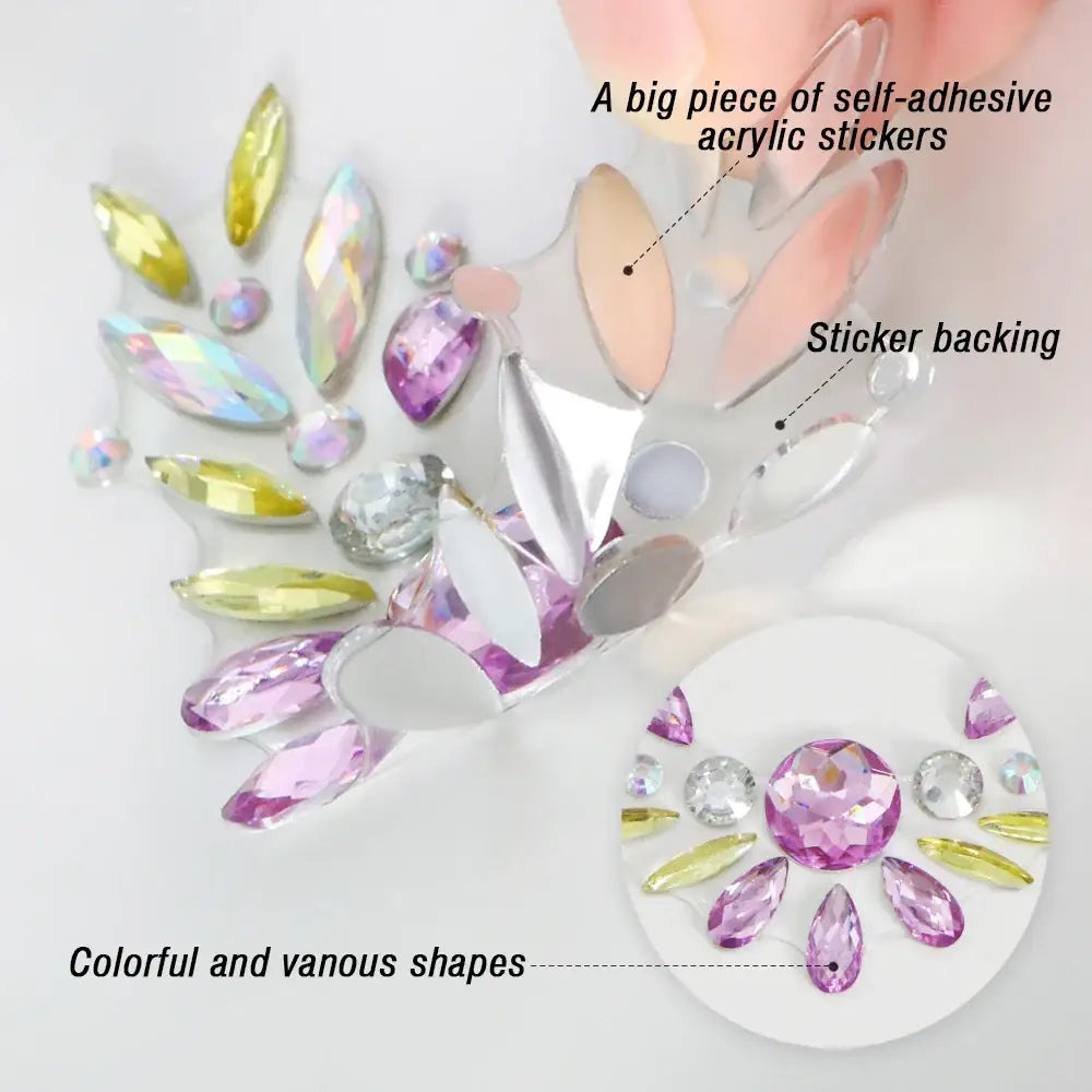 Face Gems Rhinestone Sticker