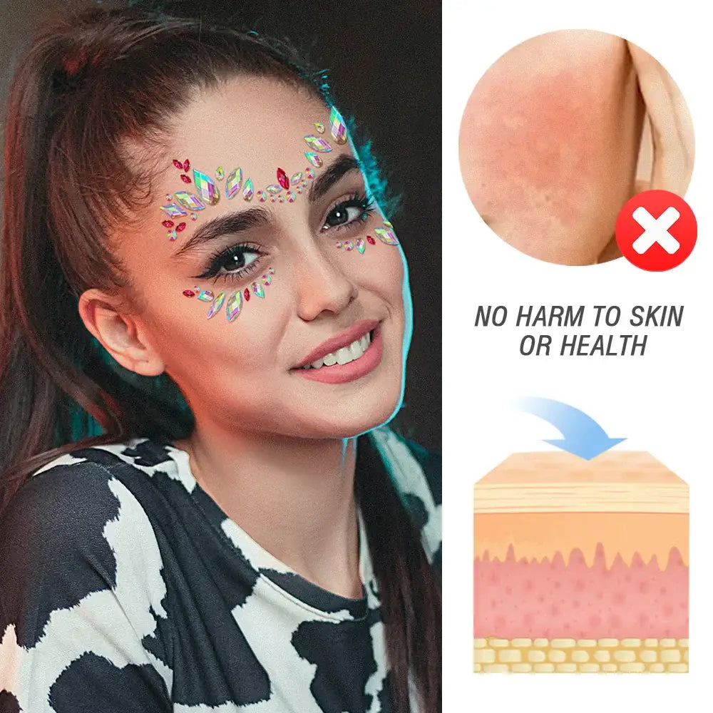 Face Gems Rhinestone Sticker
