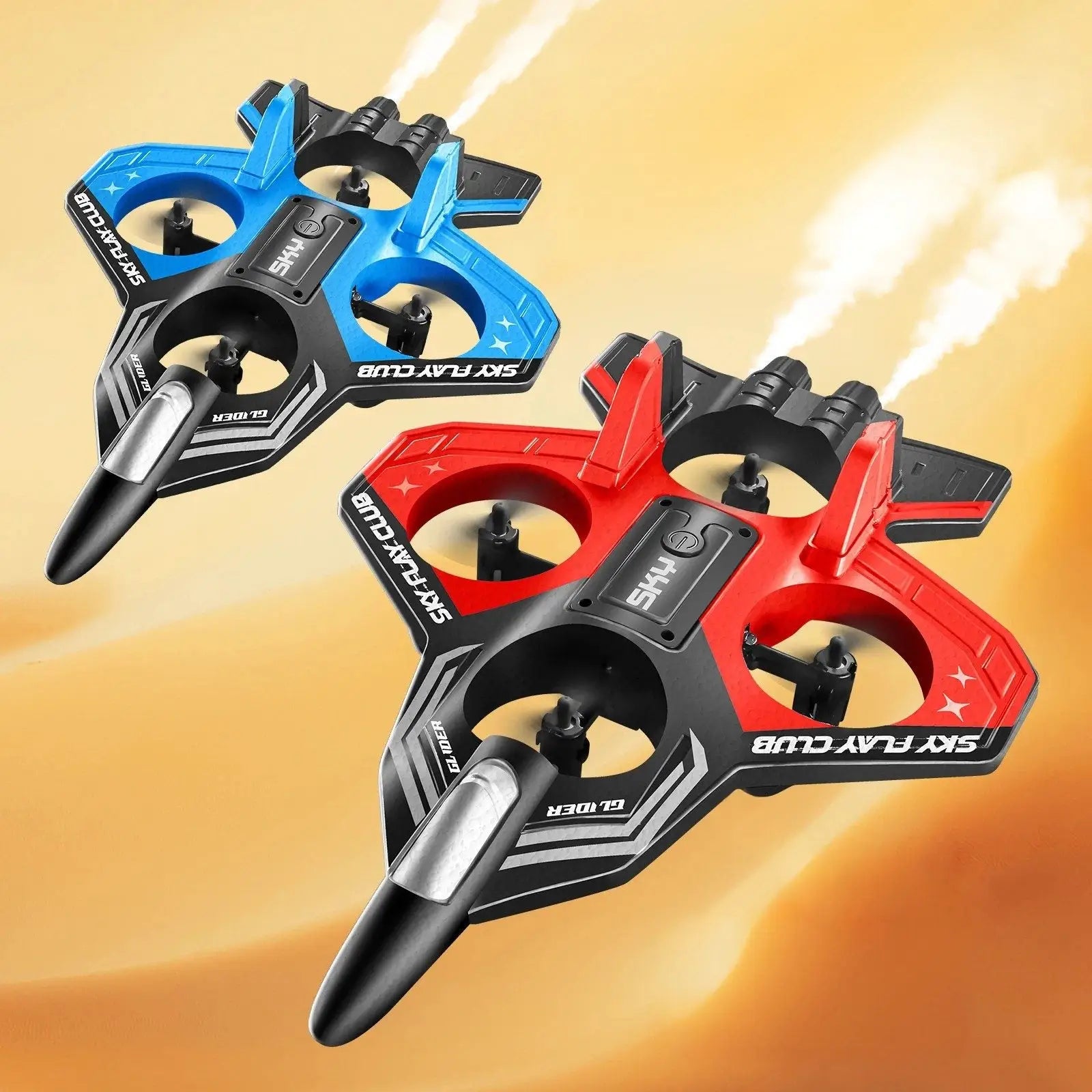 Four-axis remote-controlled fighter jet