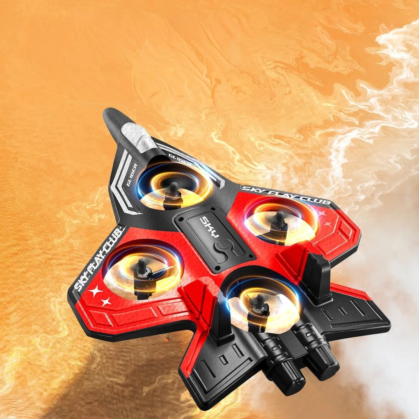 Four-axis remote-controlled fighter jet