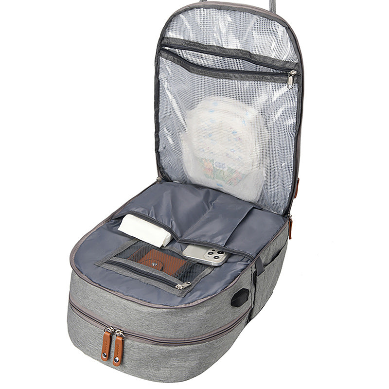 Sac à dos à langer bébé grande capacité USB - Porto Rico™