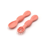 Lot de 2 cuillères d'apprentissage pour bébé