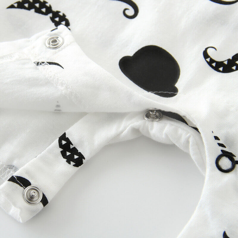 Barboteuse Gentleman Classique avec Nœud Papillon Bébé (100% Coton Léger)