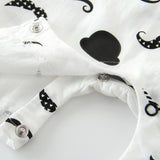 Barboteuse Gentleman Classique avec Nœud Papillon Bébé (100% Coton Léger)