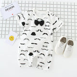 Barboteuse Gentleman Classique avec Nœud Papillon Bébé (100% Coton Léger)