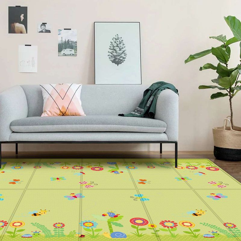 Grande Tappeto da Gioco Pieghevole (Stampa Safari e Natura Fronte-Retro)