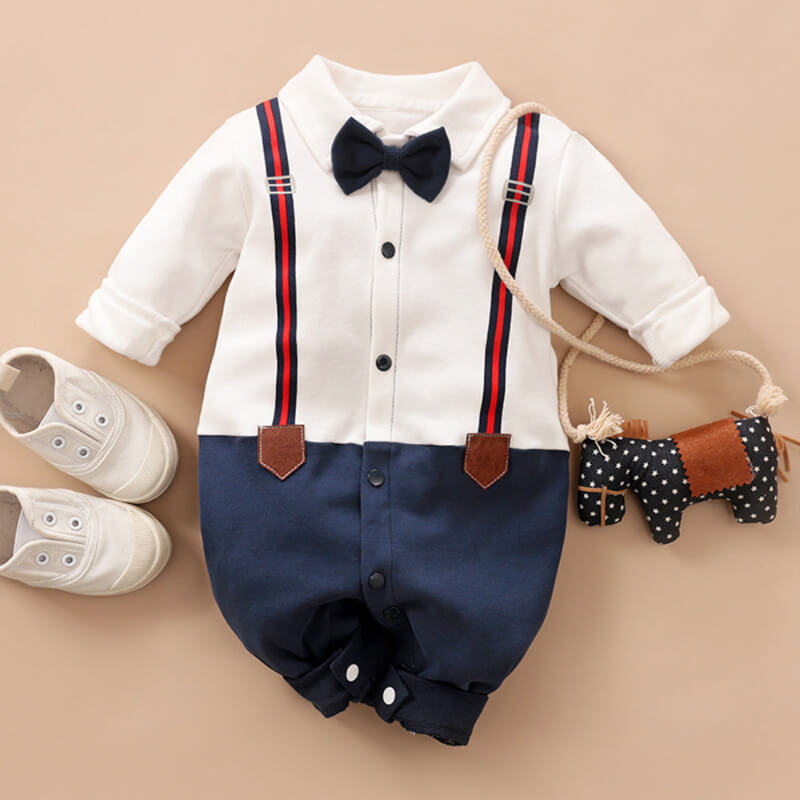 Combinaison Bébé Gentleman Manches Longues (Coton Biologique)