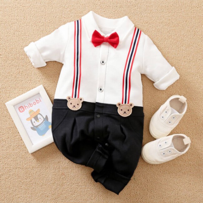 Combinaison Bébé Gentleman Manches Longues (Coton Biologique)