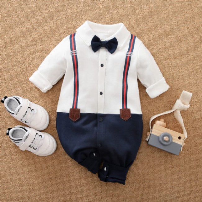 Combinaison Bébé Gentleman Manches Longues (Coton Biologique)