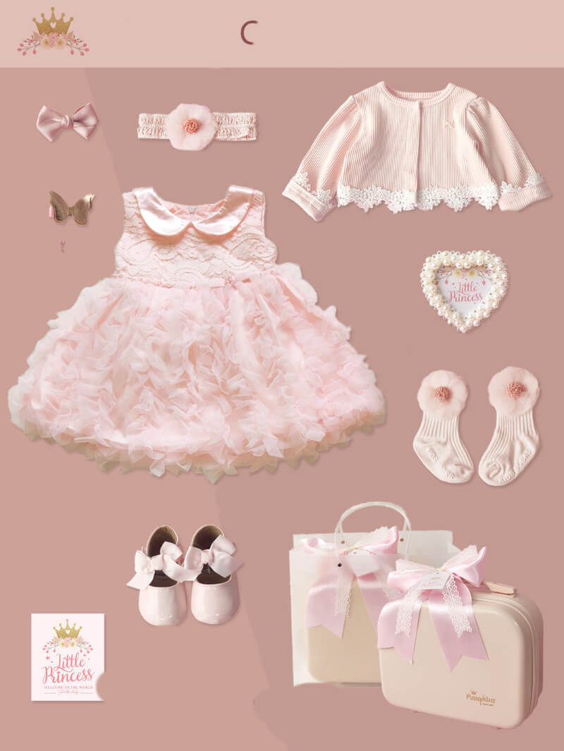 Ensemble Robe Princesse Dentelle Heirloom (Doublée en Coton)
