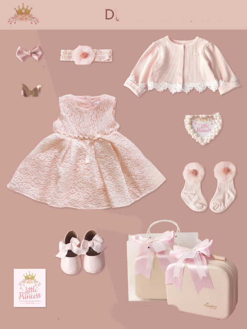 Ensemble Robe Princesse Dentelle Heirloom (Doublée en Coton)