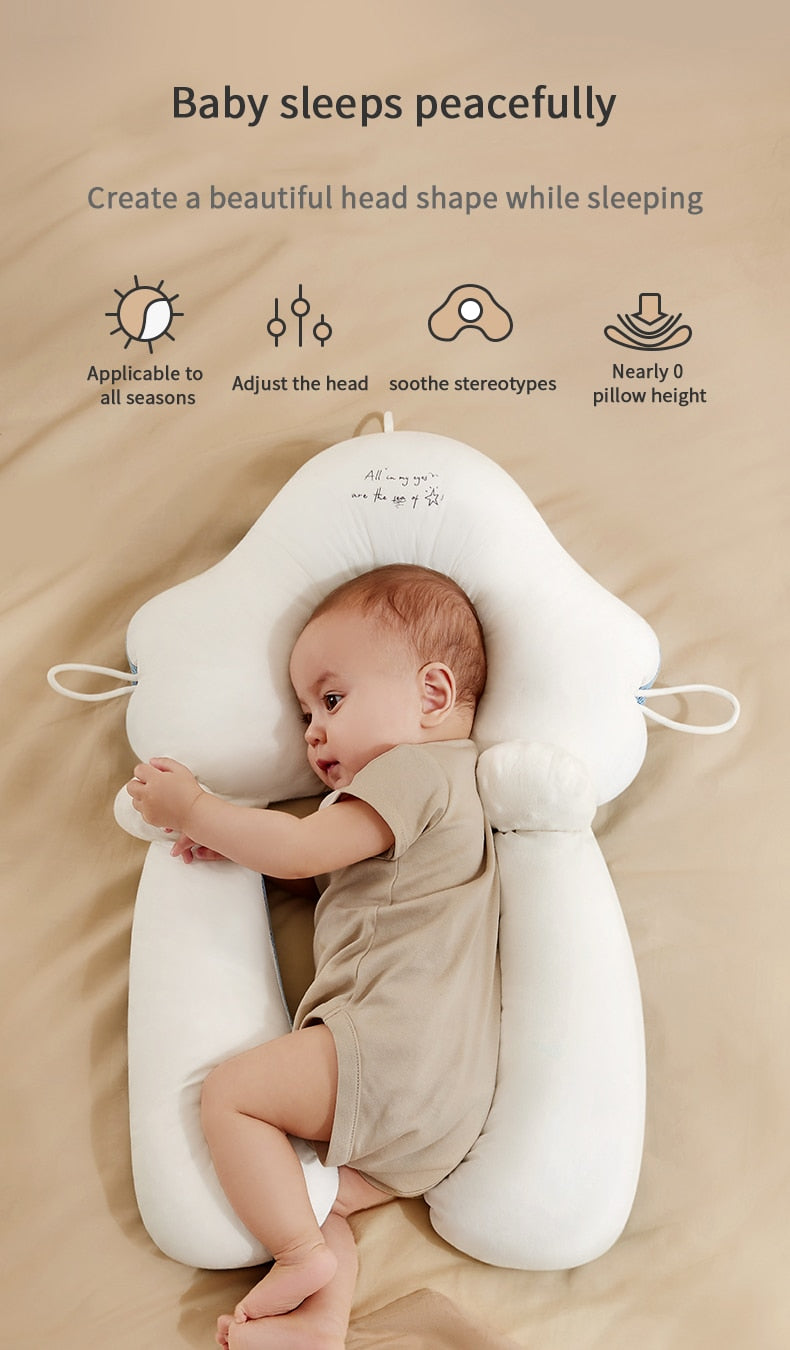 Cuscino Ergonomico per Neonati in Cotone Biologico PureRest™