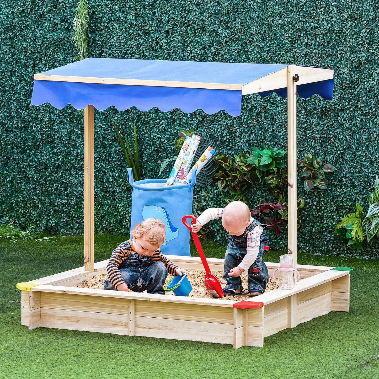 Wooden Sandbox with Lid