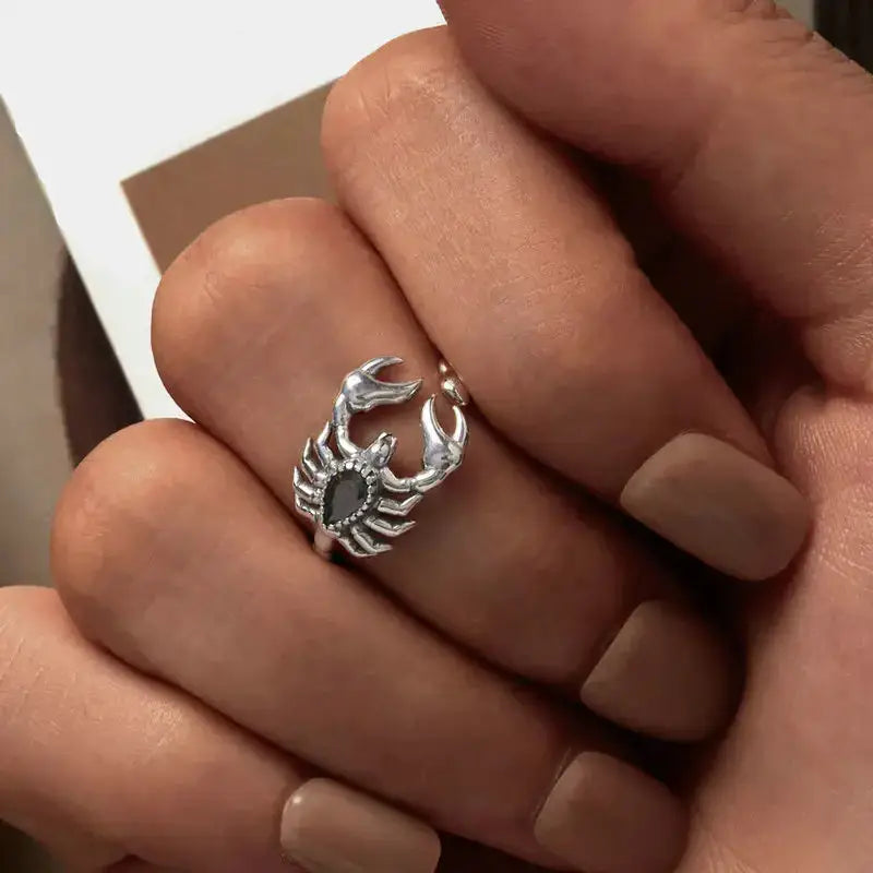 925 Silver Scorpion Diamond Ring