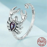 925 Silver Scorpion Diamond Ring