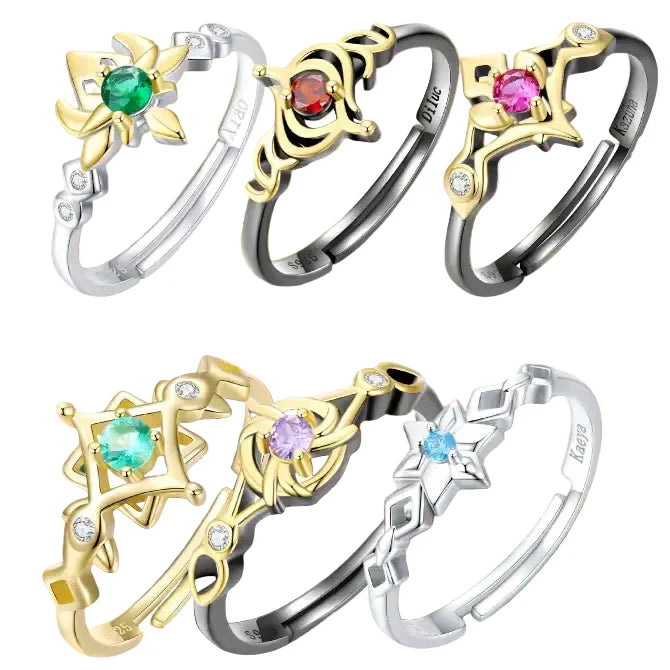 Genshin Impact Anime Silver Ring