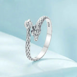 Sterling Silver Adjustable Dragon Ring