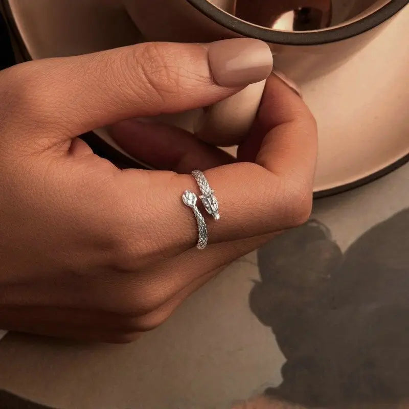 Sterling Silver Adjustable Dragon Ring