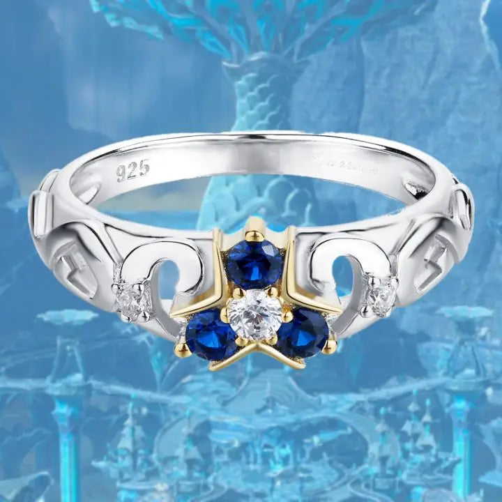 Silver Ring Zelda TOTK Zora Sapphire