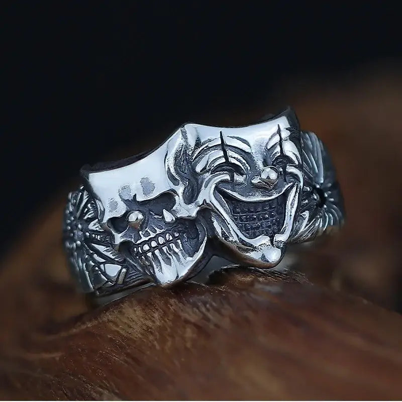 Men's Two-sided Joker Ring