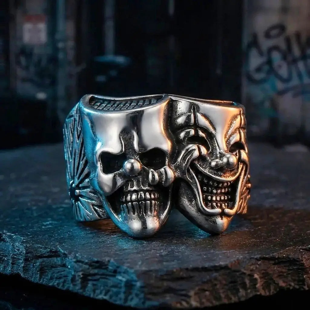 Men's Two-sided Joker Ring