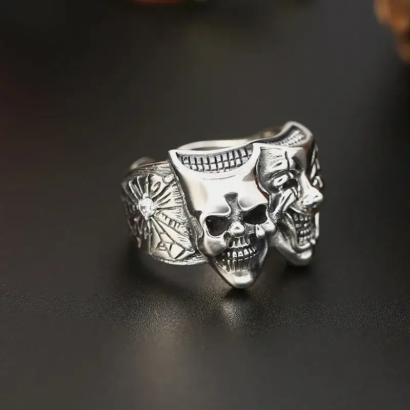 Men's Two-sided Joker Ring