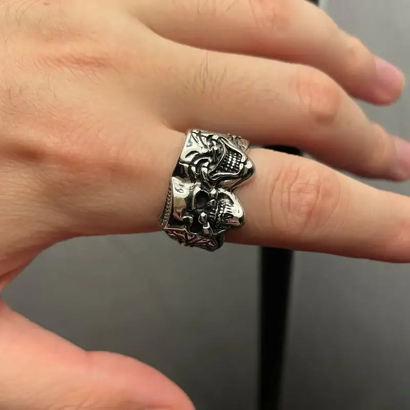 Men's Two-sided Joker Ring