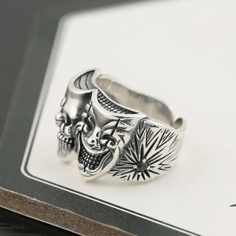 Men's Two-sided Joker Ring