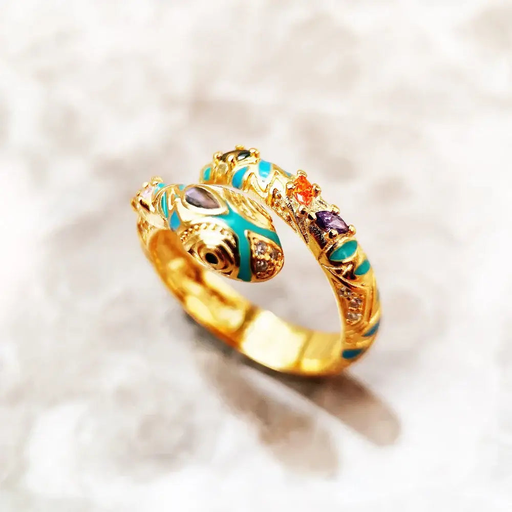 Magic Snake Ring Gold Plated Silver