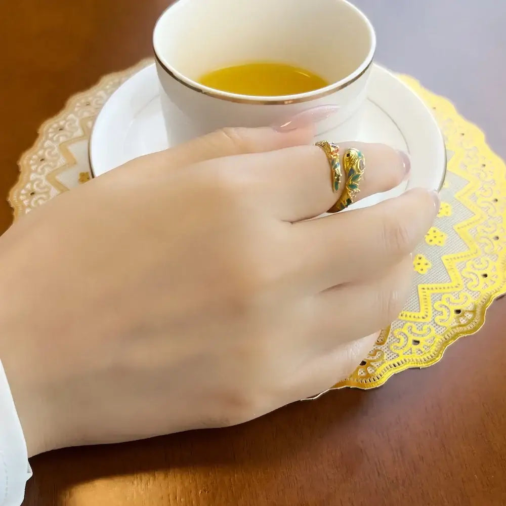 Magic Snake Ring Gold Plated Silver