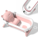 Baignoire bébé pliable - Thermomètre et coussin inclus#couleur_pink