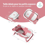 Baignoire bébé pliable compacte BEAR – Coussin & thermomètre inclus