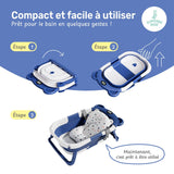 Baignoire bébé pliable compacte BEAR – Coussin & thermomètre inclus