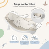 Baignoire bébé pliable sur pied – Transat ou coussin inclus