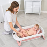Baignoire bébé pliable sur pied – Transat ou coussin inclus