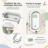 Baignoire bébé pliable sur pied – Transat ou coussin inclus