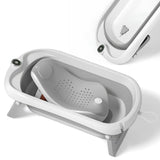 Baignoire bébé pliable - Thermomètre et transat inclus#couleur_grey