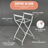 Baignoire bébé pliable avec support et kit de drainage