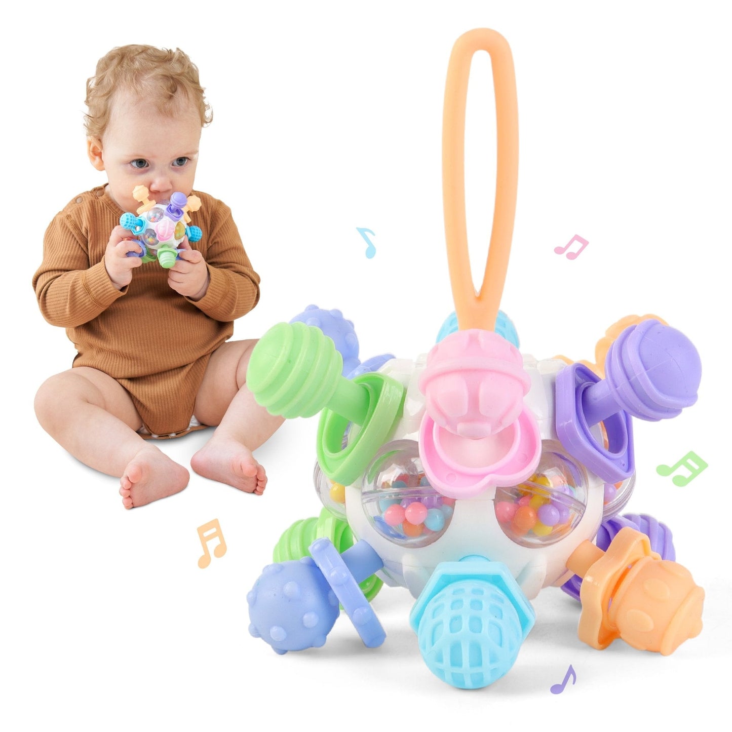 Ball multifonctions | Hochet, préhension et dentition - Jeu d'éveil