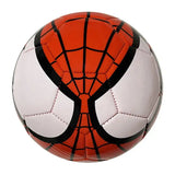 Ballon de football animé spiderman orange et blanc avec design de toile noire pour football animé spiderman